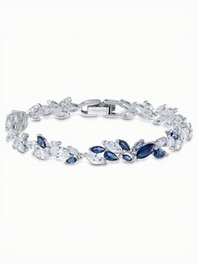 Swarovski Louison Crystal Bracelet Blue & White Rhodium Plated